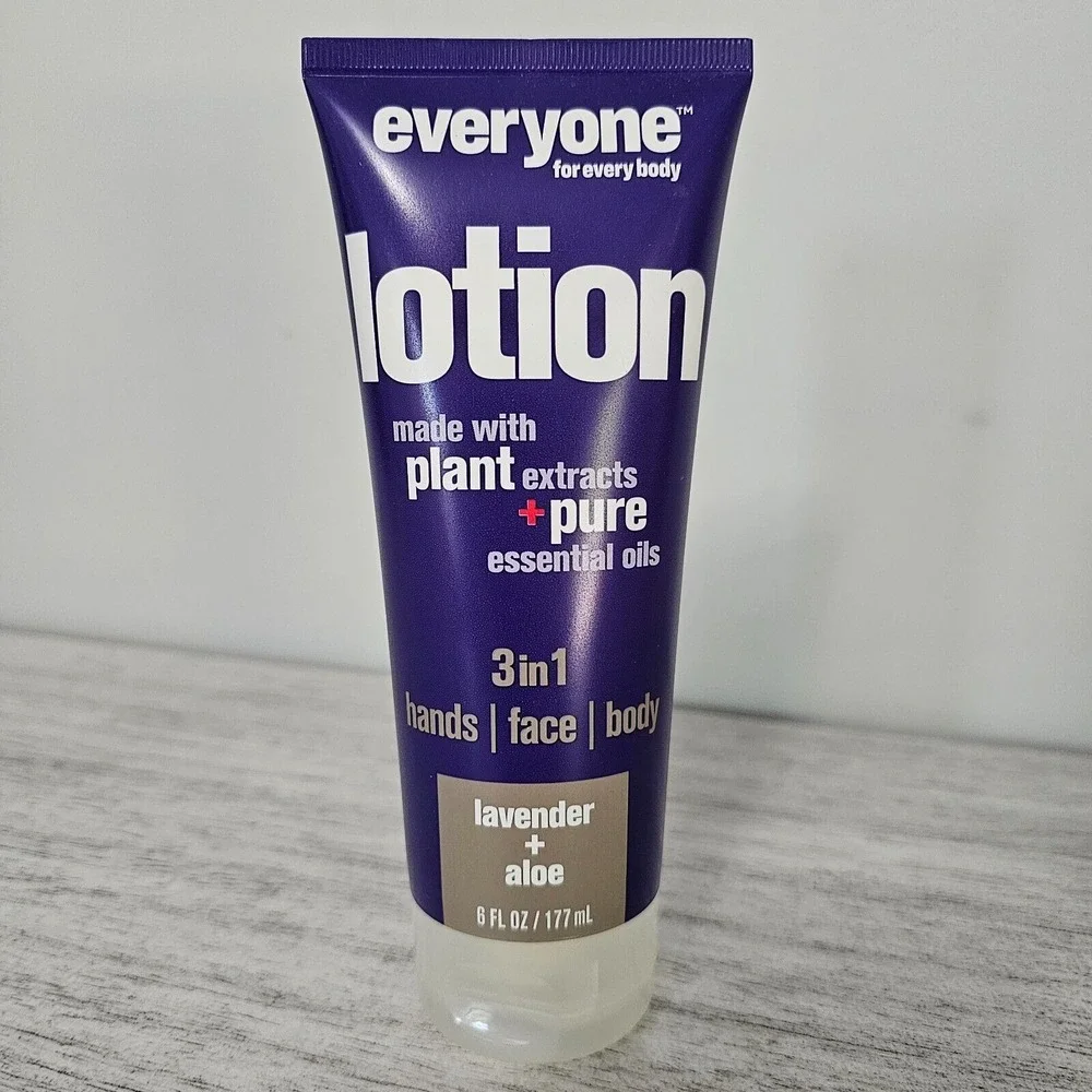 Everyone 3 in 1 Lotion Lavender + Aloe Plant Extracts & Essential‎ Oils 6 OZ NEW